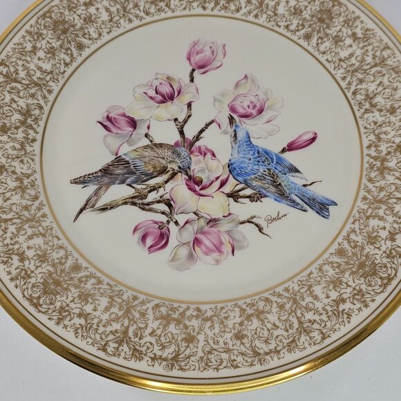 Lenox 1972 Mountain Bluebird Limited Edition Plate By Edward Marshall Boehm - Picture 7 of 8